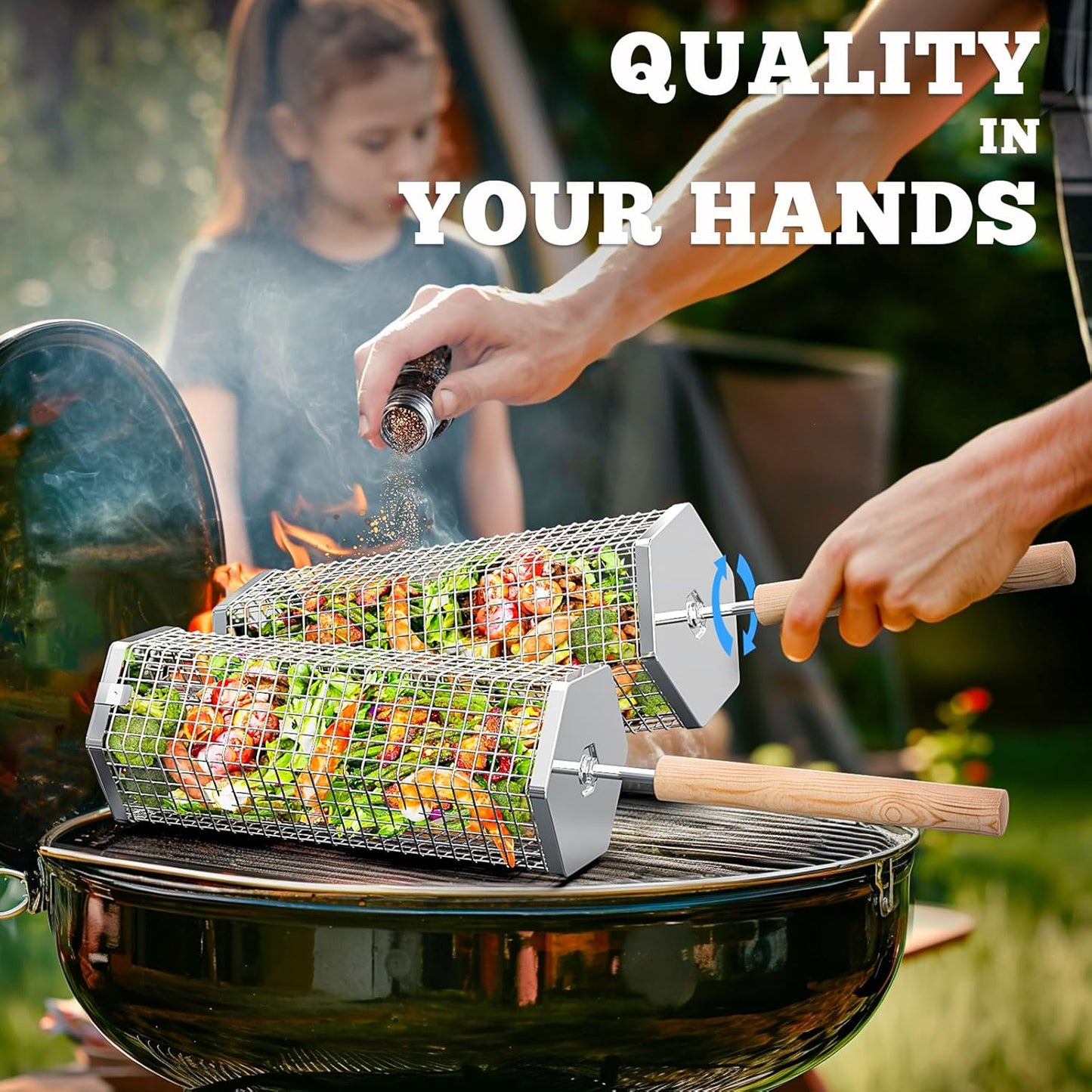 Rolling Grill Basket