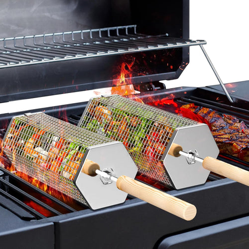 Rolling Grill Basket